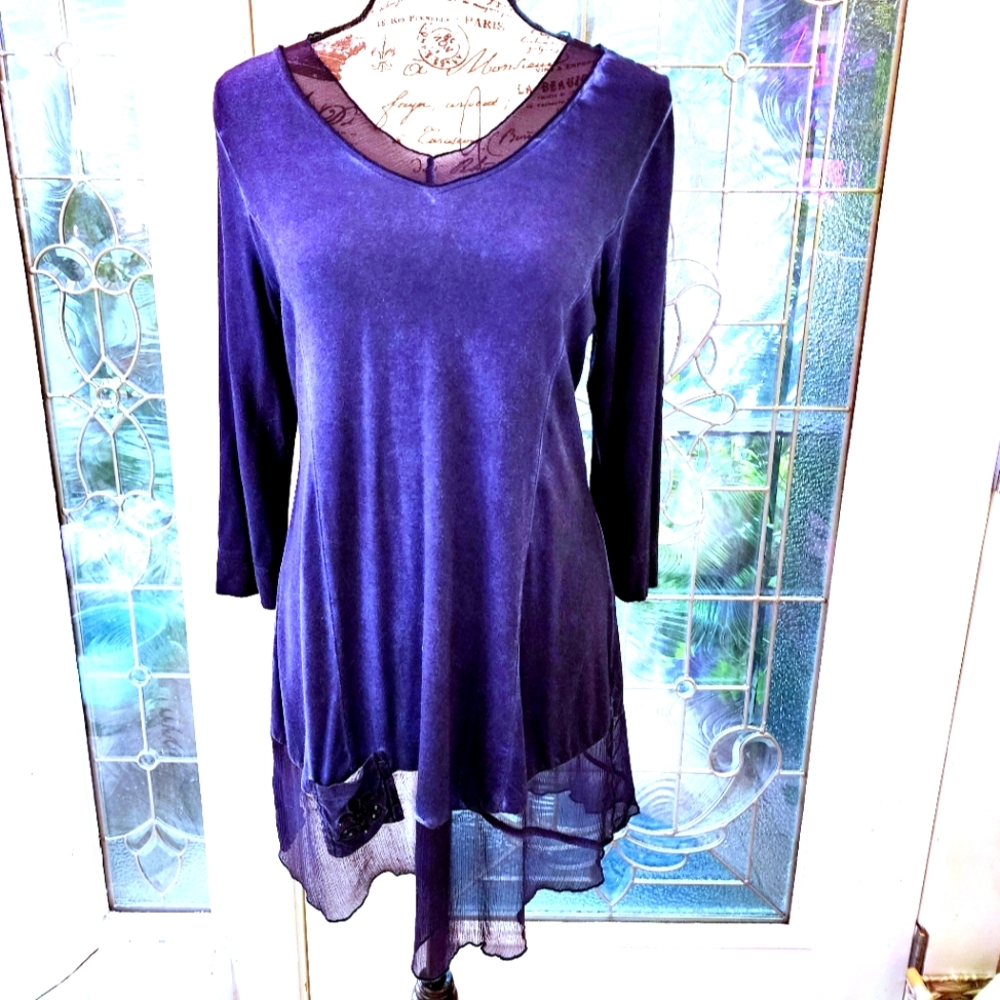 Soft Surroundings Drapey Navy Tunic S